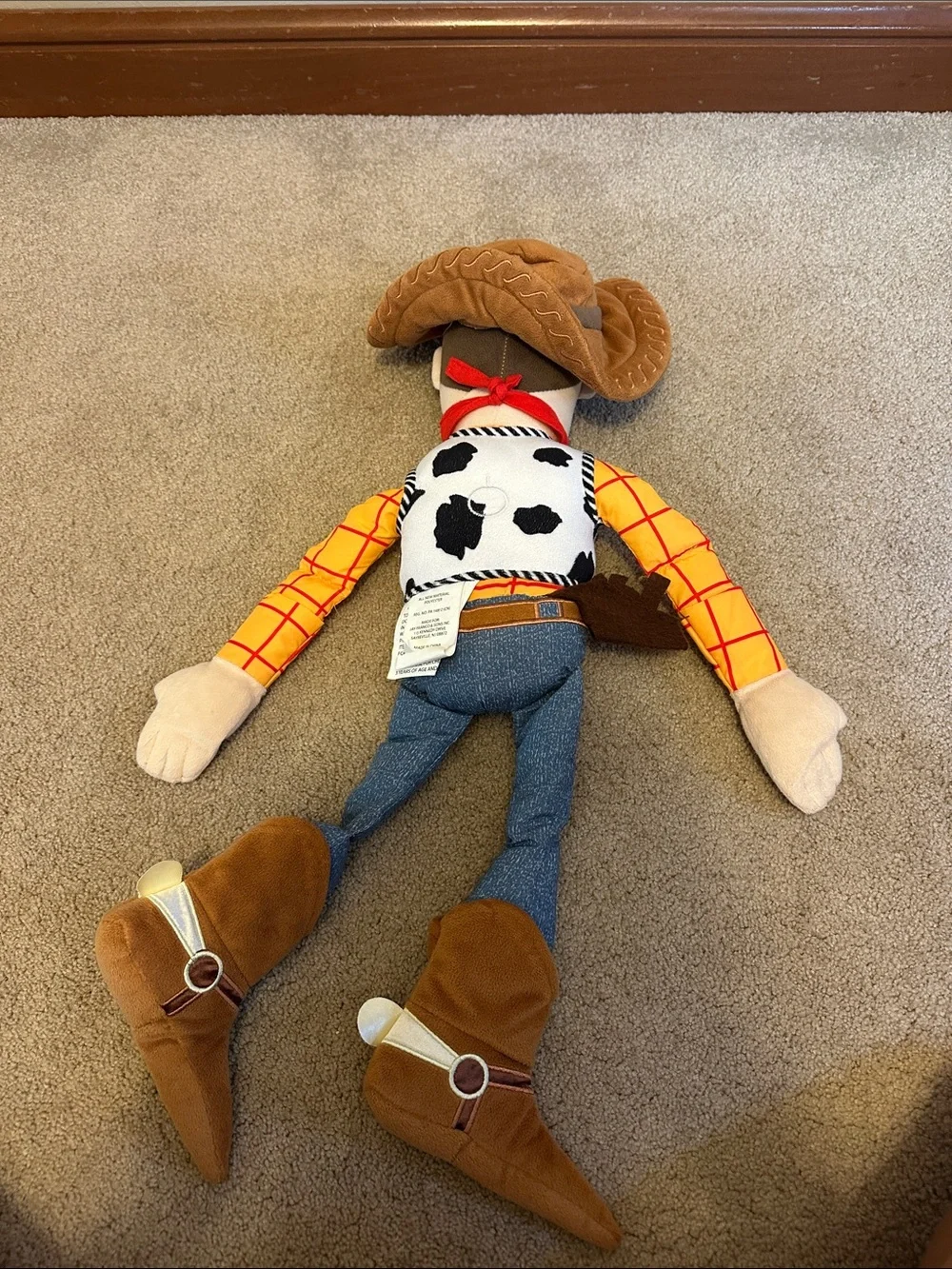 Disney Woody Plush Toy - Brown, Yellow, Blue